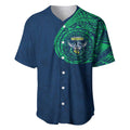 Personalized Canberra Raiders Baseball Jersey Polynesian Tribal Chest and Sleeve Tattoo