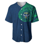 Personalized Canberra Raiders Baseball Jersey Polynesian Tribal Chest and Sleeve Tattoo