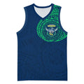 Personalized Canberra Raiders Basketball Jersey Polynesian Tribal Chest and Sleeve Tattoo