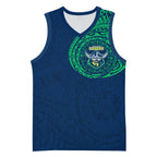 Personalized Canberra Raiders Basketball Jersey Polynesian Tribal Chest and Sleeve Tattoo