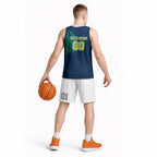 Personalized Canberra Raiders Basketball Jersey Polynesian Tribal Chest and Sleeve Tattoo