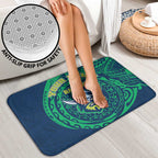 Personalized Canberra Raiders Bathroom Set Polynesian Tribal Chest and Sleeve Tattoo