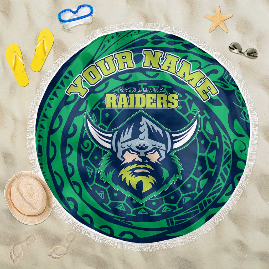 Personalized Canberra Raiders Beach Blanket Polynesian Tribal Chest and Sleeve Tattoo