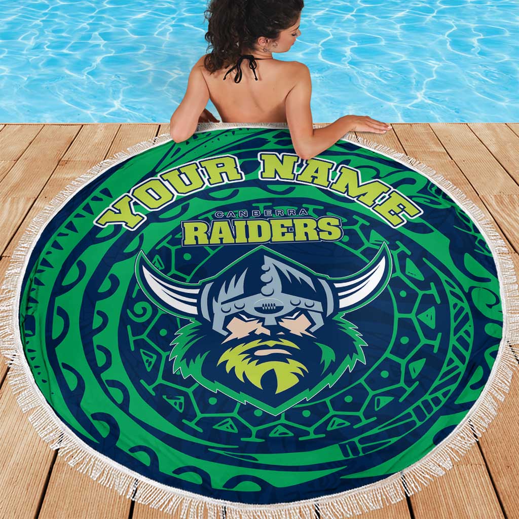Personalized Canberra Raiders Beach Blanket Polynesian Tribal Chest and Sleeve Tattoo