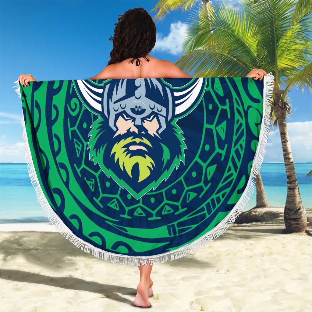 Personalized Canberra Raiders Beach Blanket Polynesian Tribal Chest and Sleeve Tattoo