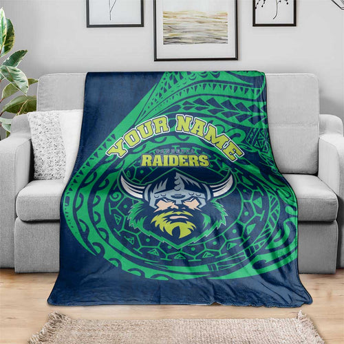 Personalized Canberra Raiders Blanket Polynesian Tribal Chest and Sleeve Tattoo