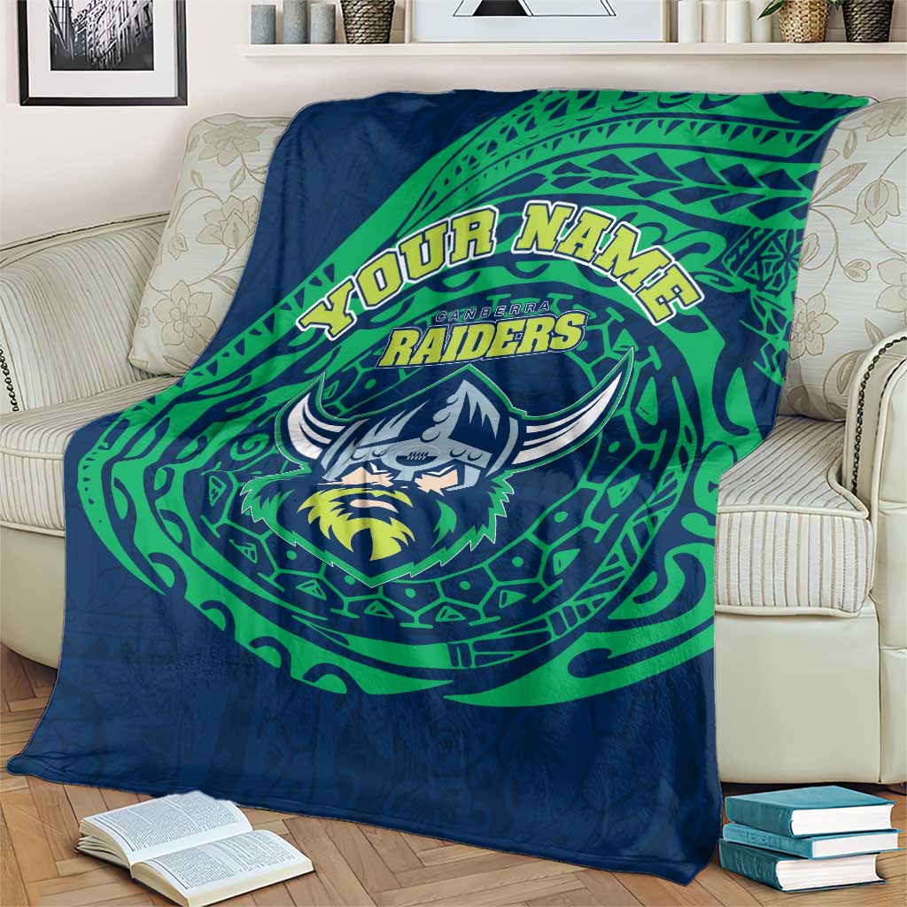 Personalized Canberra Raiders Blanket Polynesian Tribal Chest and Sleeve Tattoo
