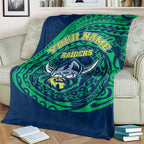 Personalized Canberra Raiders Blanket Polynesian Tribal Chest and Sleeve Tattoo