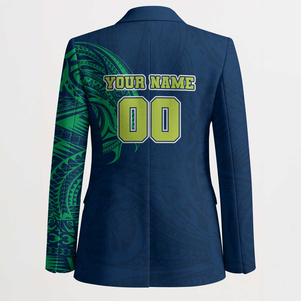 Personalized Canberra Raiders Blazer Polynesian Tribal Chest and Sleeve Tattoo