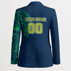 Personalized Canberra Raiders Blazer Polynesian Tribal Chest and Sleeve Tattoo