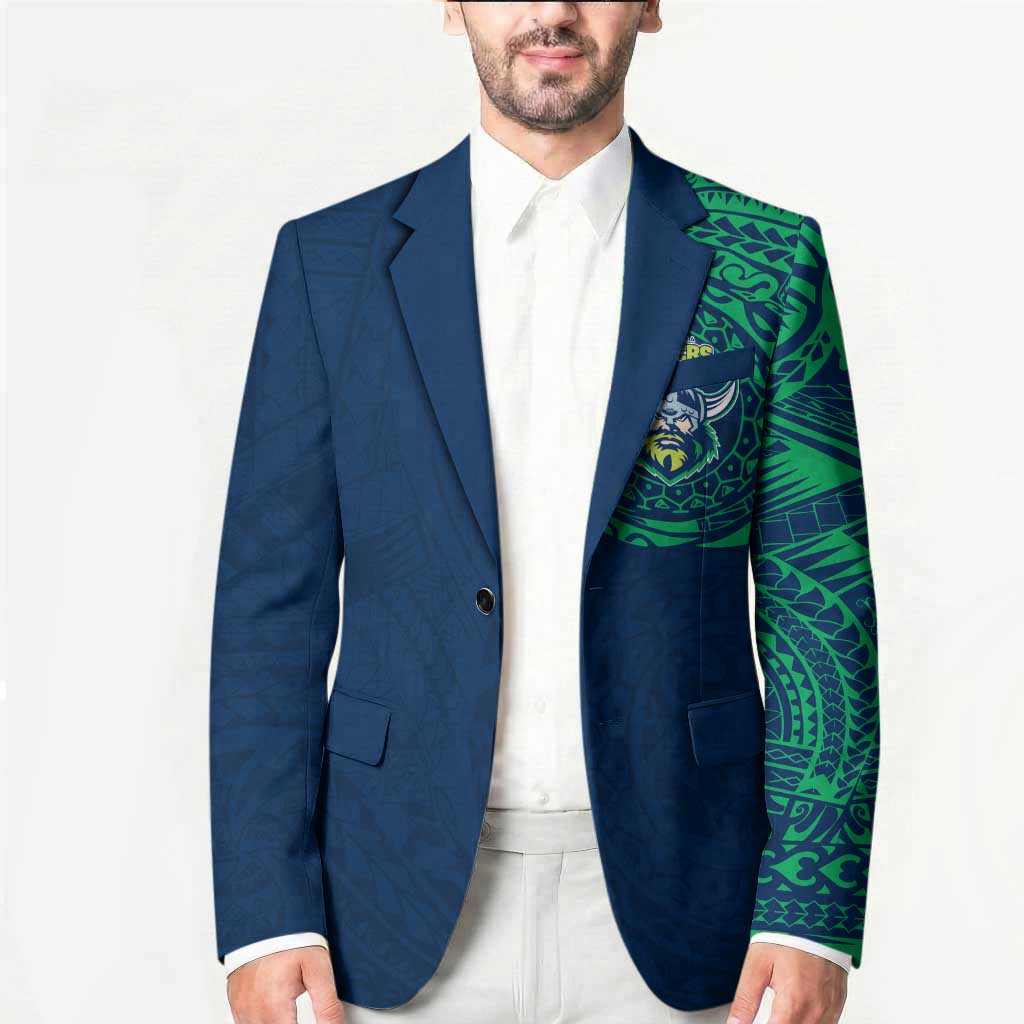 Personalized Canberra Raiders Blazer Polynesian Tribal Chest and Sleeve Tattoo