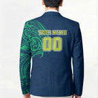 Personalized Canberra Raiders Blazer Polynesian Tribal Chest and Sleeve Tattoo