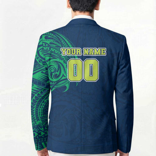 Personalized Canberra Raiders Blazer Polynesian Tribal Chest and Sleeve Tattoo