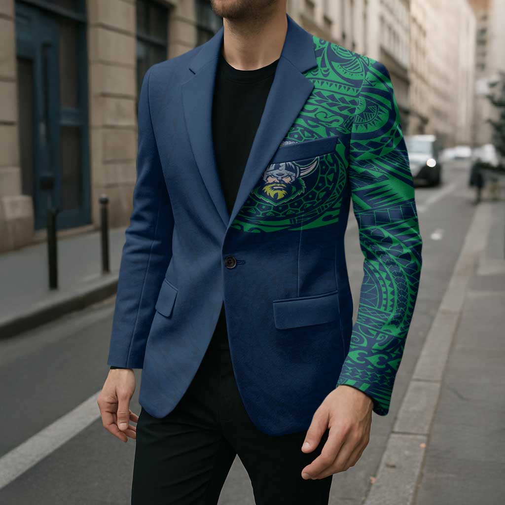 Personalized Canberra Raiders Blazer Polynesian Tribal Chest and Sleeve Tattoo