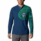 Personalized Canberra Raiders Button Sweatshirt Polynesian Tribal Chest and Sleeve Tattoo