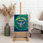 Personalized Canberra Raiders Canvas Wall Art Polynesian Tribal Chest and Sleeve Tattoo