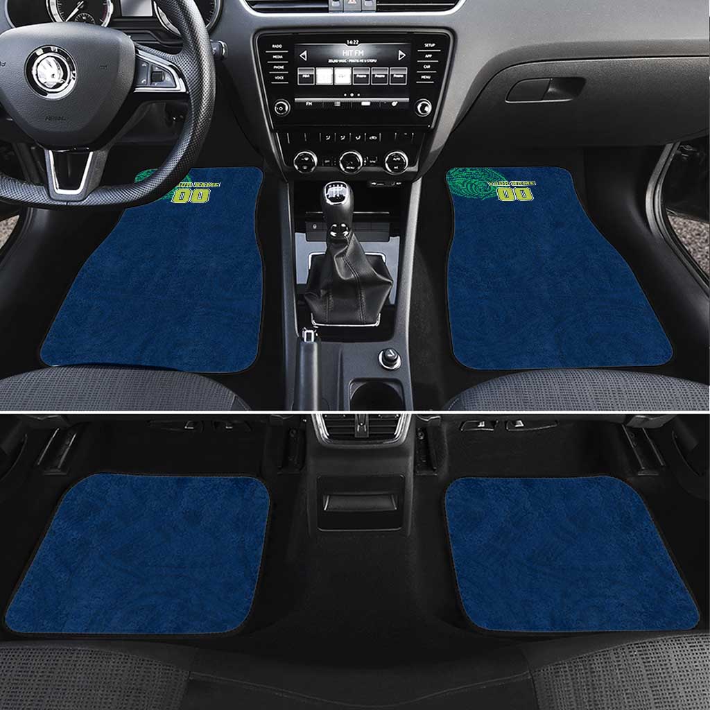 Personalized Canberra Raiders Car Mats Polynesian Tribal Chest and Sleeve Tattoo