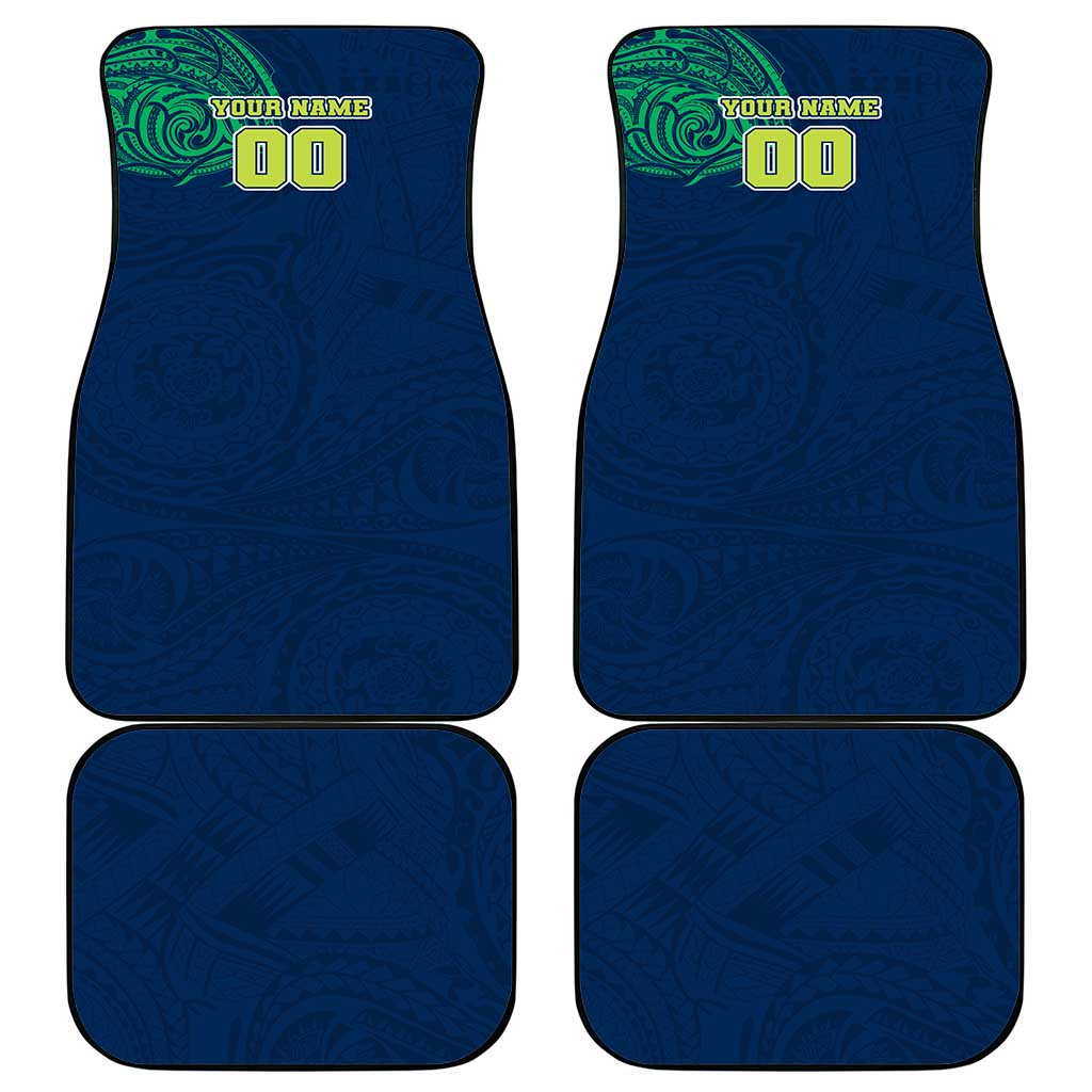 Personalized Canberra Raiders Car Mats Polynesian Tribal Chest and Sleeve Tattoo