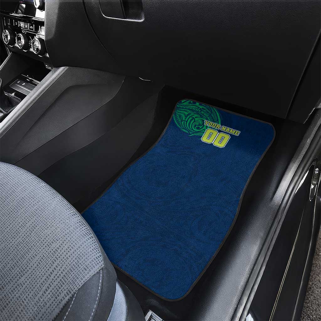Personalized Canberra Raiders Car Mats Polynesian Tribal Chest and Sleeve Tattoo