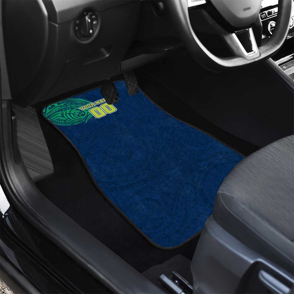 Personalized Canberra Raiders Car Mats Polynesian Tribal Chest and Sleeve Tattoo