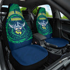 Personalized Canberra Raiders Car Seat Cover Polynesian Tribal Chest and Sleeve Tattoo
