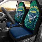 Personalized Canberra Raiders Car Seat Cover Polynesian Tribal Chest and Sleeve Tattoo