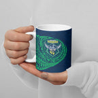 Personalized Canberra Raiders Ceramic Mug Polynesian Tribal Chest and Sleeve Tattoo