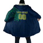 Personalized Canberra Raiders Cloak Polynesian Tribal Chest and Sleeve Tattoo