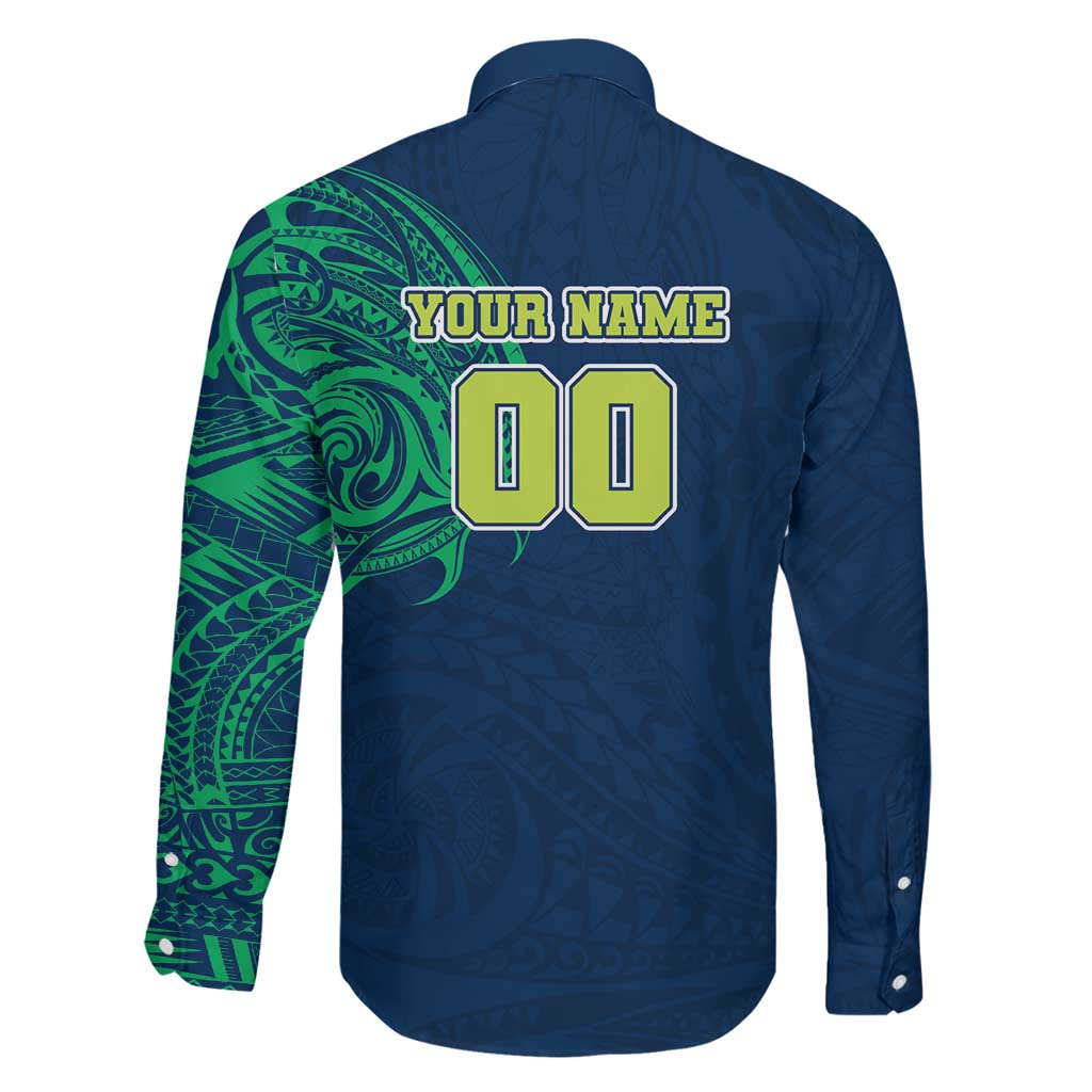 Personalized Canberra Raiders Family Matching Off Shoulder Short Dress and Hawaiian Shirt Polynesian Tribal Chest and Sleeve Tattoo
