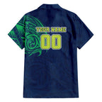 Personalized Canberra Raiders Family Matching Puletasi and Hawaiian Shirt Polynesian Tribal Chest and Sleeve Tattoo
