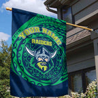Personalized Canberra Raiders Garden Flag Polynesian Tribal Chest and Sleeve Tattoo