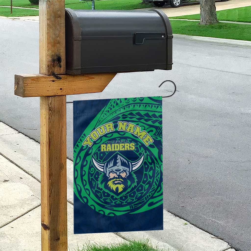 Personalized Canberra Raiders Garden Flag Polynesian Tribal Chest and Sleeve Tattoo