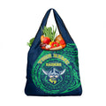 Personalized Canberra Raiders Grocery Bag Polynesian Tribal Chest and Sleeve Tattoo