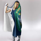 Personalized Canberra Raiders Hooded Blanket Polynesian Tribal Chest and Sleeve Tattoo
