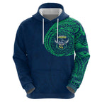 Personalized Canberra Raiders Hoodie Polynesian Tribal Chest and Sleeve Tattoo