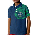 Personalized Canberra Raiders Kid Polo Shirt Polynesian Tribal Chest and Sleeve Tattoo