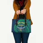 Personalized Canberra Raiders Leather Bag Polynesian Tribal Chest and Sleeve Tattoo
