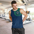 Personalized Canberra Raiders Men Tank Top Polynesian Tribal Chest and Sleeve Tattoo