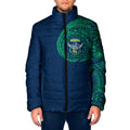Personalized Canberra Raiders Padded Jacket Polynesian Tribal Chest and Sleeve Tattoo