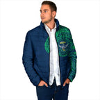 Personalized Canberra Raiders Padded Jacket Polynesian Tribal Chest and Sleeve Tattoo
