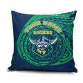 Personalized Canberra Raiders Pillow Cover Polynesian Tribal Chest and Sleeve Tattoo