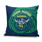 Personalized Canberra Raiders Pillow Cover Polynesian Tribal Chest and Sleeve Tattoo