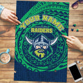 Personalized Canberra Raiders Puzzle Polynesian Tribal Chest and Sleeve Tattoo