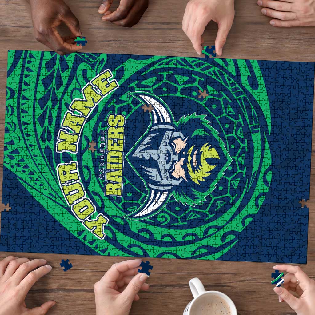 Personalized Canberra Raiders Puzzle Polynesian Tribal Chest and Sleeve Tattoo