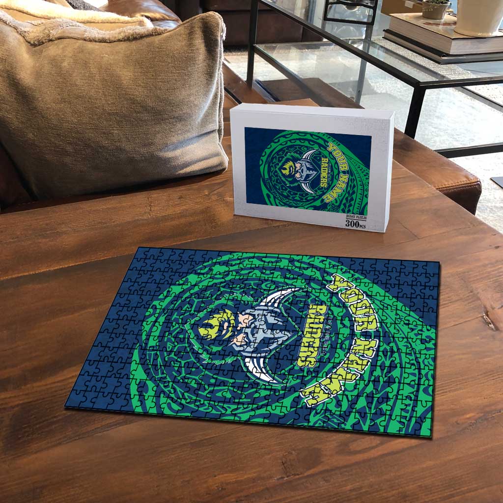 Personalized Canberra Raiders Puzzle Polynesian Tribal Chest and Sleeve Tattoo