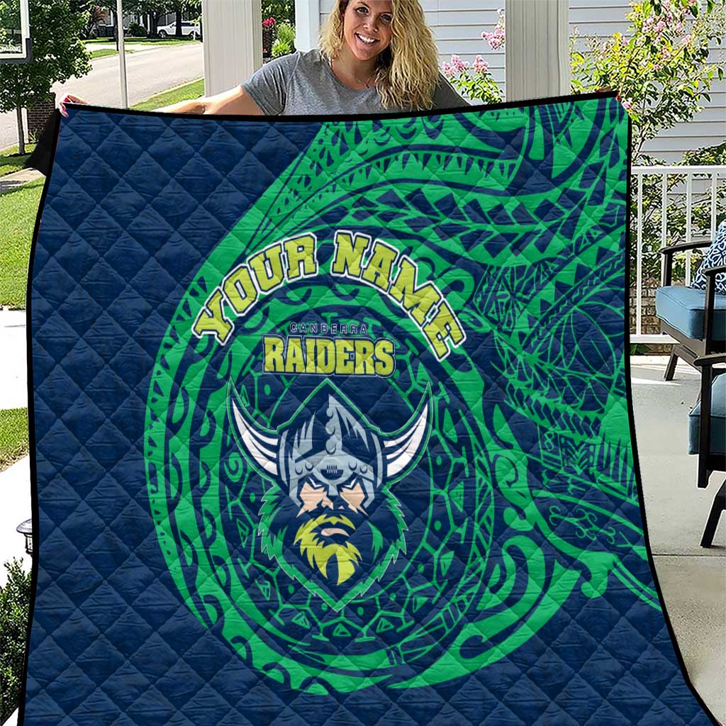 Personalized Canberra Raiders Quilt Polynesian Tribal Chest and Sleeve Tattoo