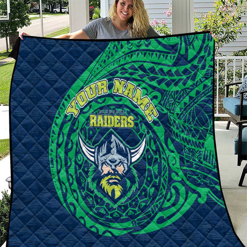 Personalized Canberra Raiders Quilt Polynesian Tribal Chest and Sleeve Tattoo