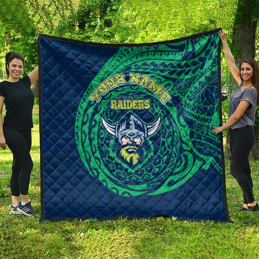 Personalized Canberra Raiders Quilt Polynesian Tribal Chest and Sleeve Tattoo