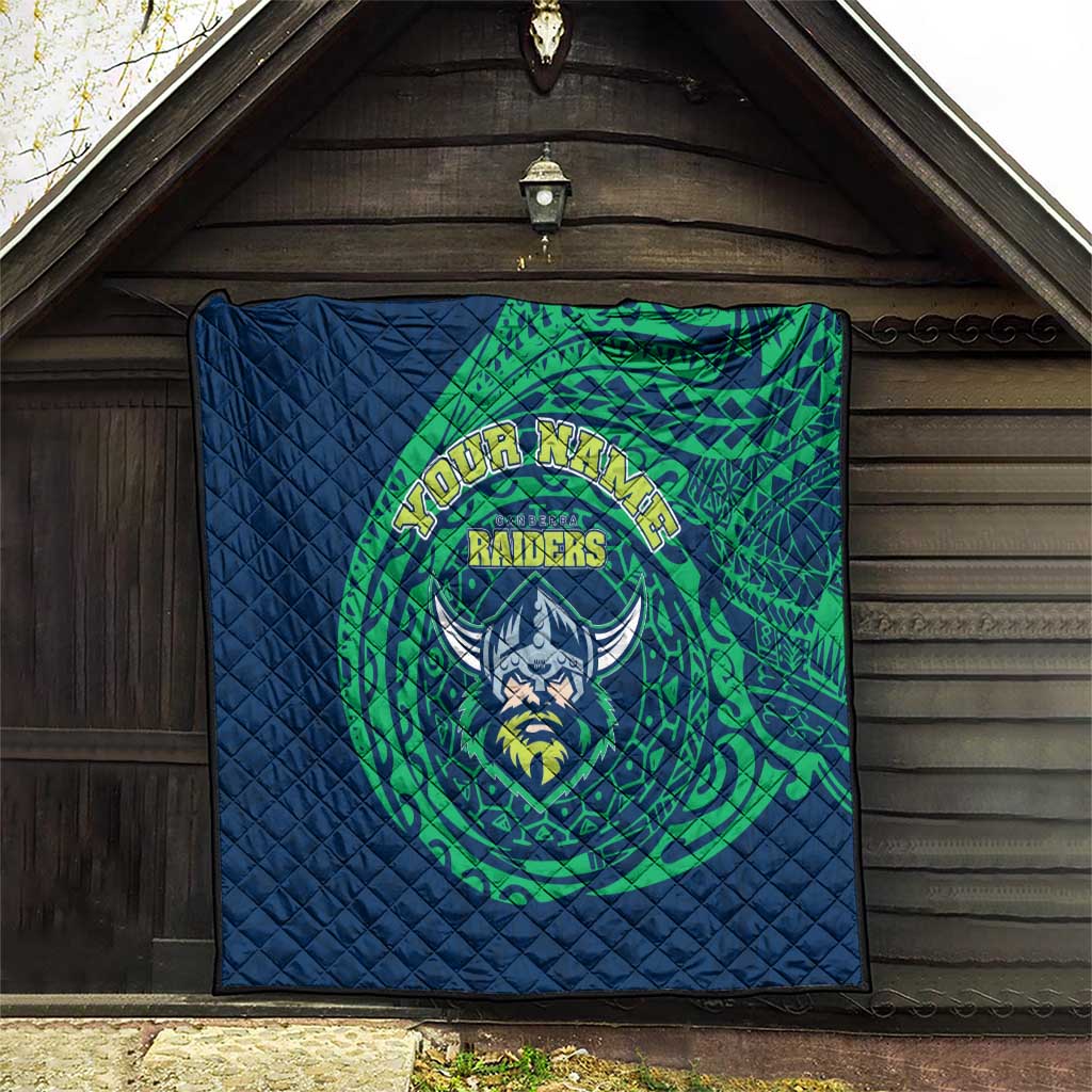 Personalized Canberra Raiders Quilt Polynesian Tribal Chest and Sleeve Tattoo
