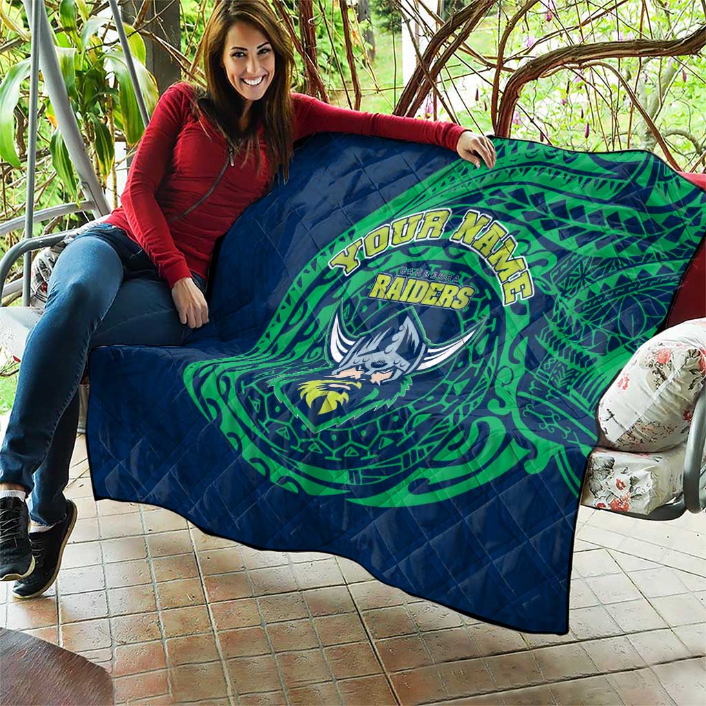 Personalized Canberra Raiders Quilt Polynesian Tribal Chest and Sleeve Tattoo
